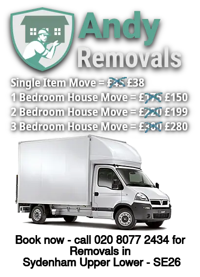 Removals Price discount for Sydenham Upper Lower